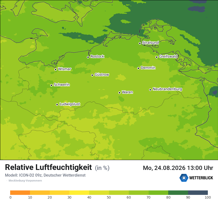 Modellkarte ICON-D2 – relhum – mv