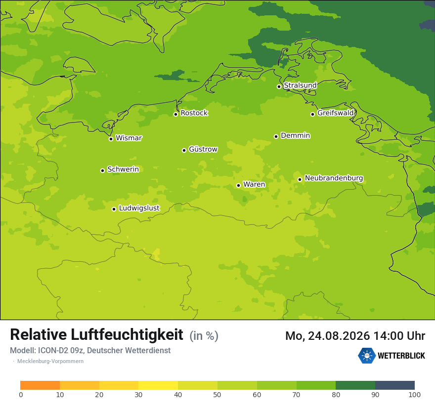 Modellkarte ICON-D2 – relhum – mv