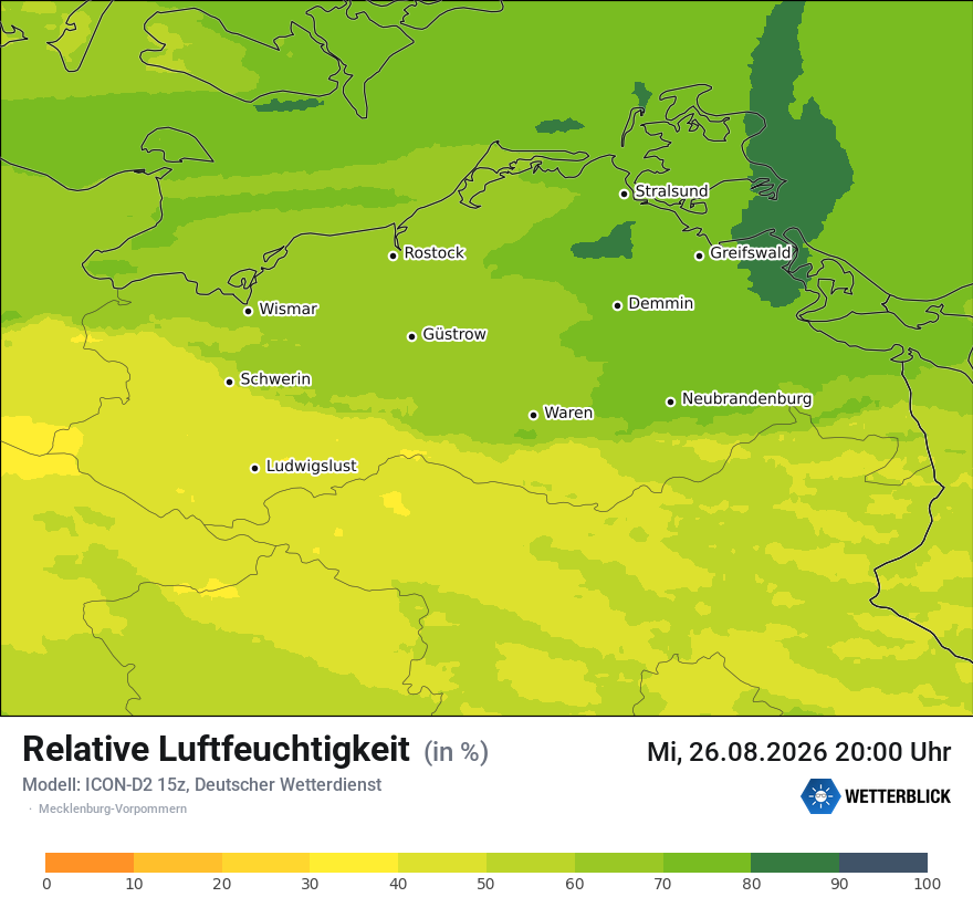 Modellkarte ICON-D2 – relhum – mv
