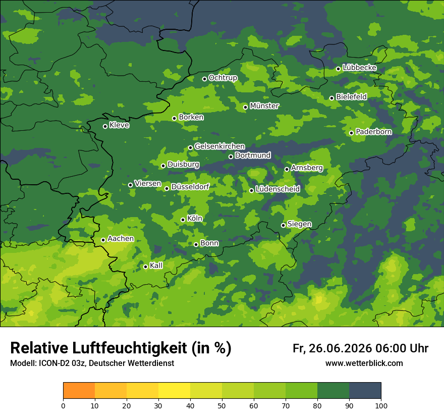 Modellkarte ICON-D2 – relhum – nrw