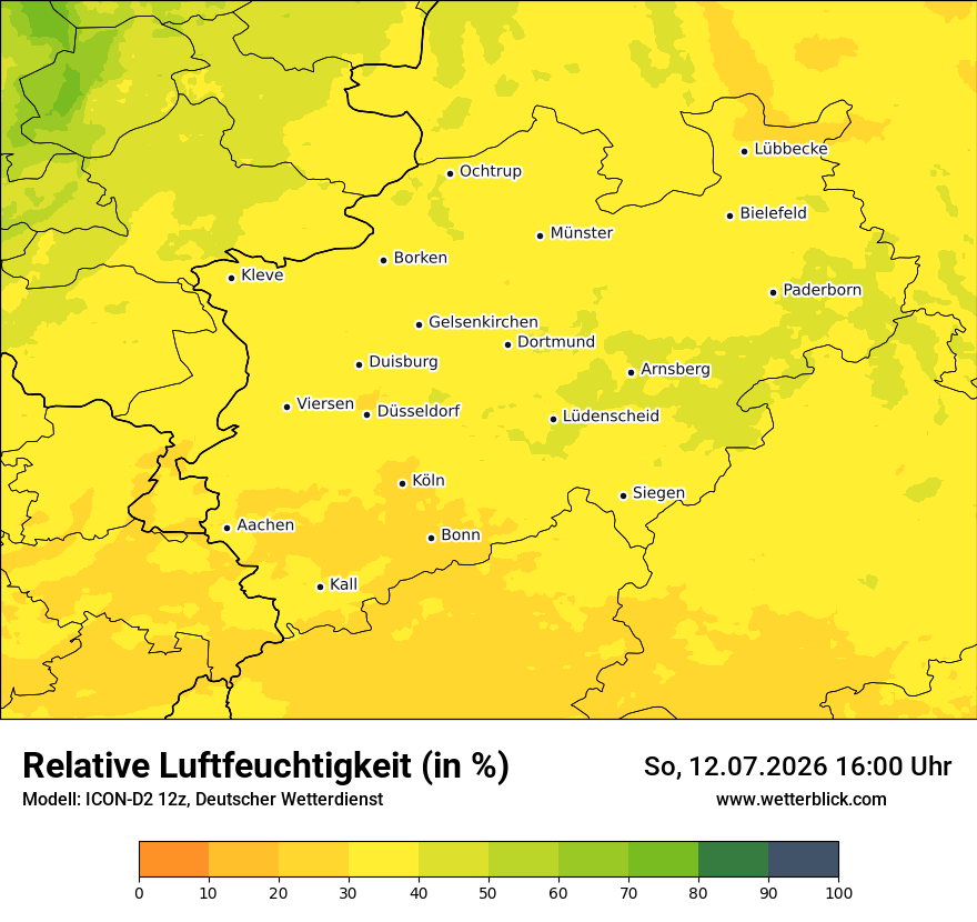 Modellkarte ICON-D2 – relhum – nrw