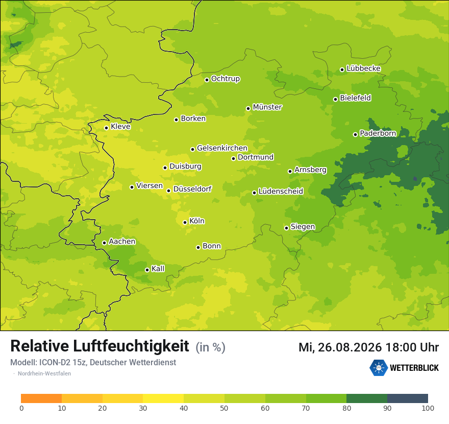 Modellkarte ICON-D2 – relhum – nrw