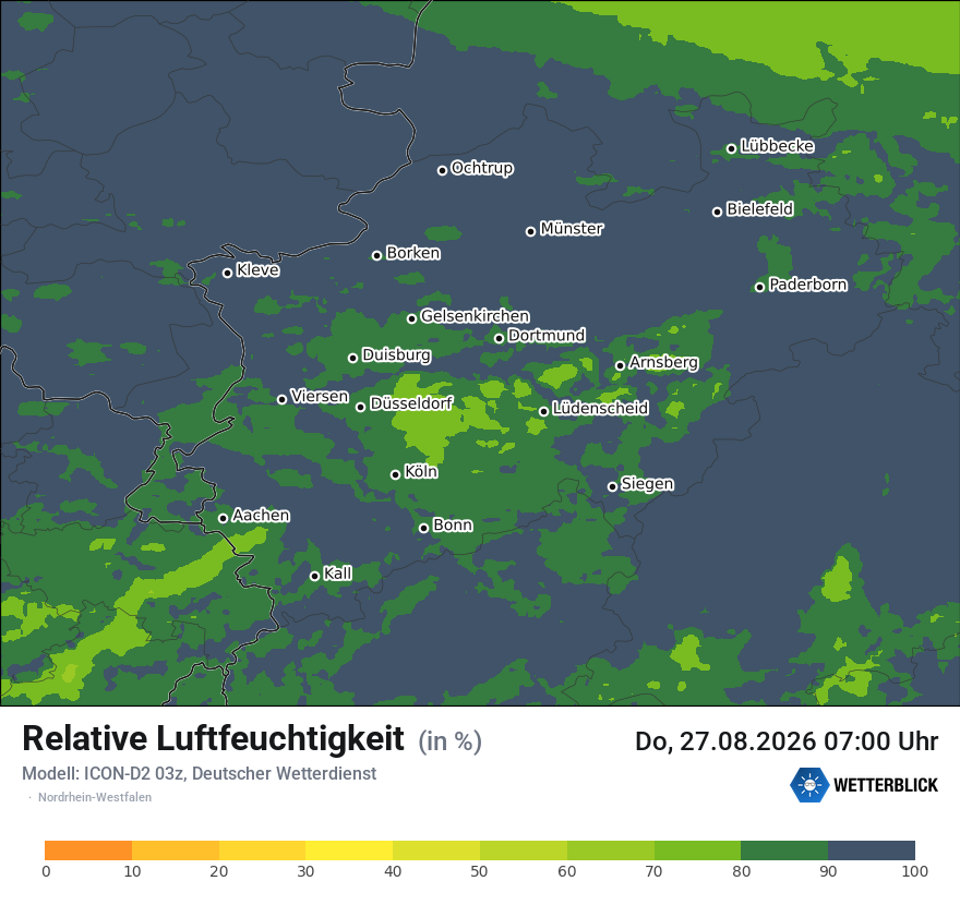Modellkarte ICON-D2 – relhum – nrw