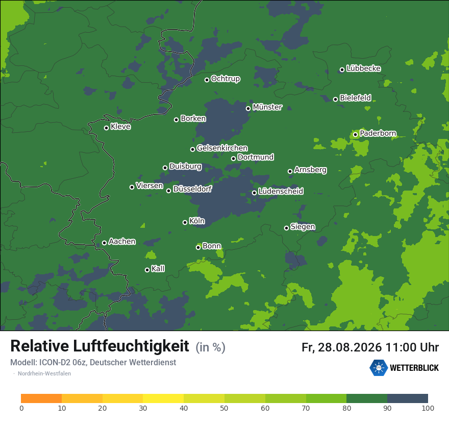 Modellkarte ICON-D2 – relhum – nrw