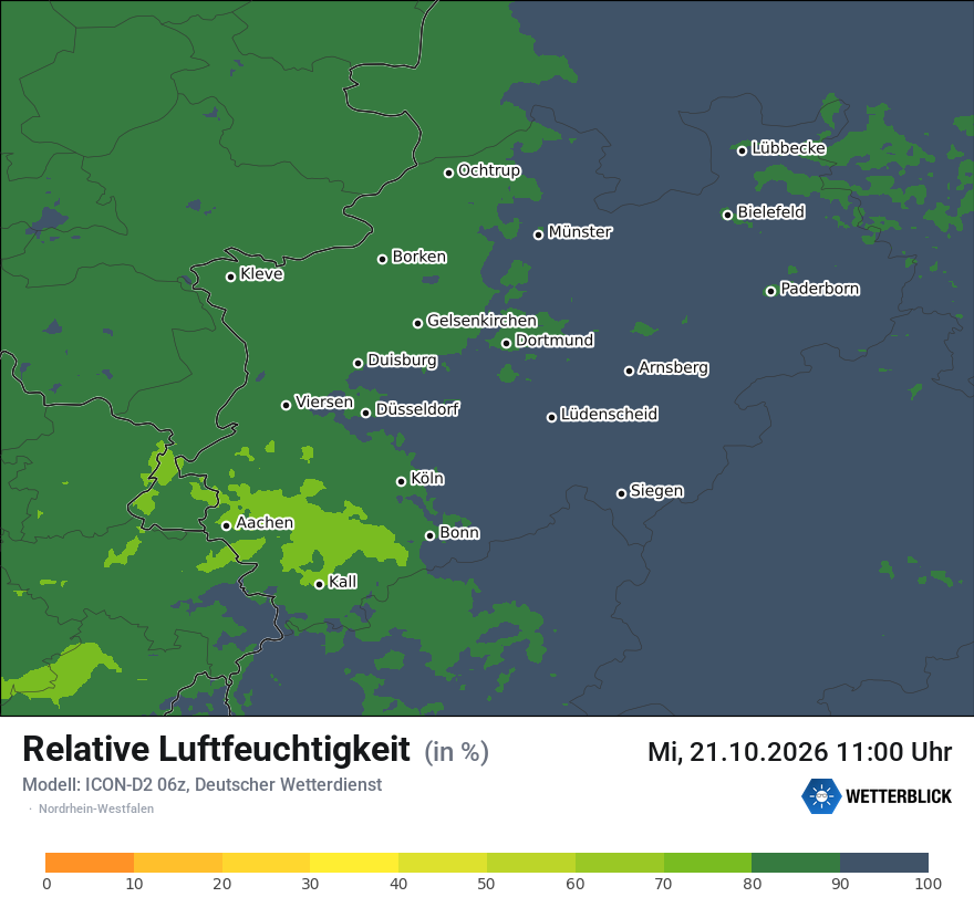 Modellkarte ICON-D2 – relhum – nrw