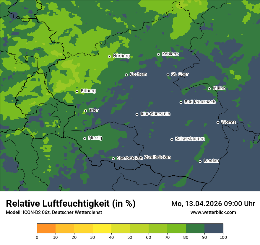 Modellkarte ICON-D2 – relhum – rp