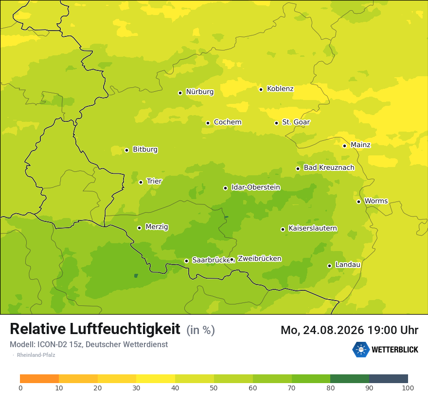Modellkarte ICON-D2 – relhum – rp