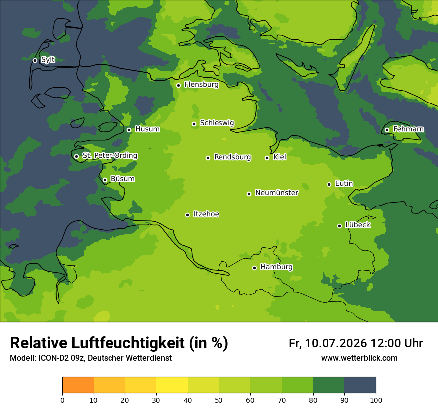Modellkarte ICON-D2 – relhum – sh