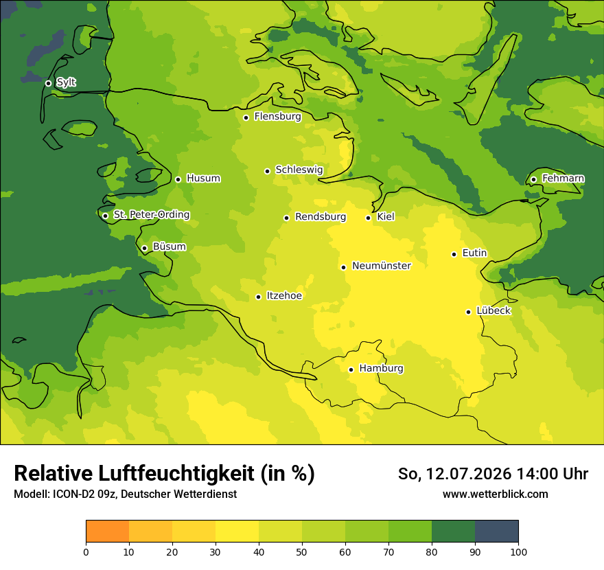 Modellkarte ICON-D2 – relhum – sh