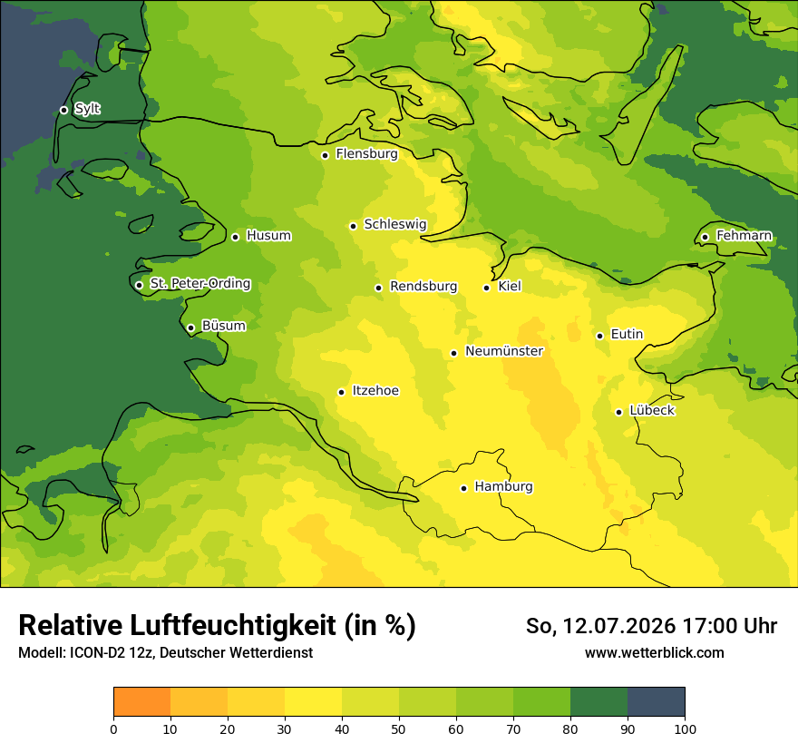 Modellkarte ICON-D2 – relhum – sh