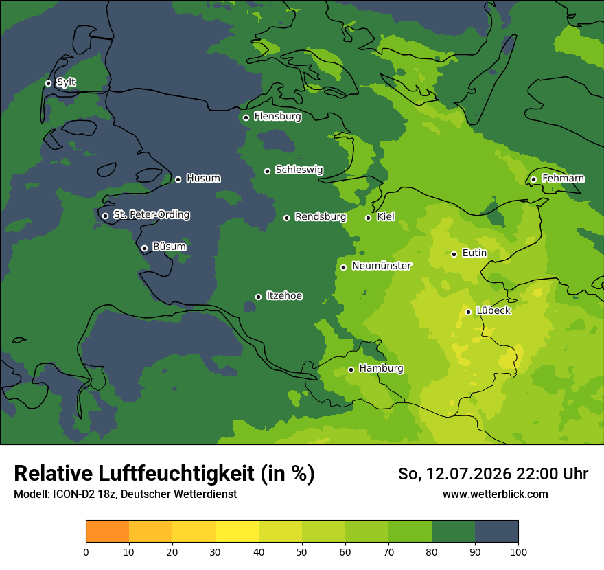 Modellkarte ICON-D2 – relhum – sh
