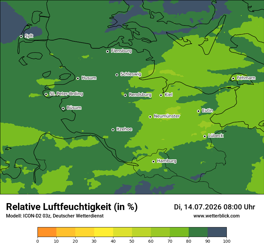 Modellkarte ICON-D2 – relhum – sh