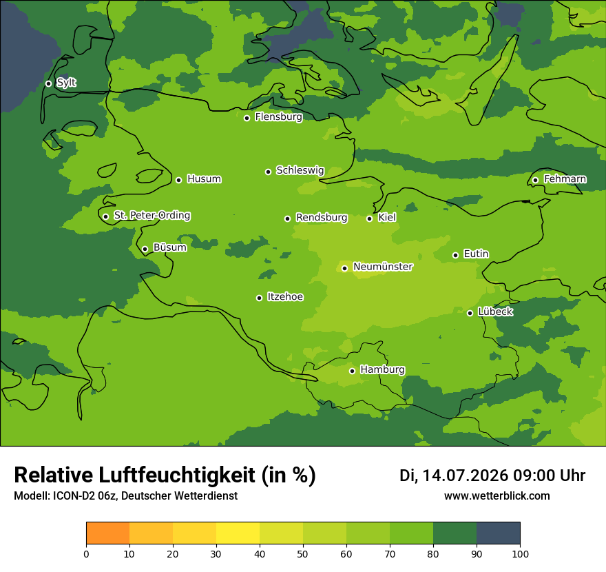 Modellkarte ICON-D2 – relhum – sh