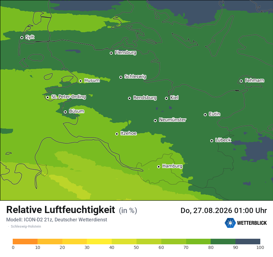 Modellkarte ICON-D2 – relhum – sh