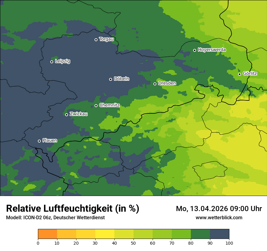 Modellkarte ICON-D2 – relhum – sn