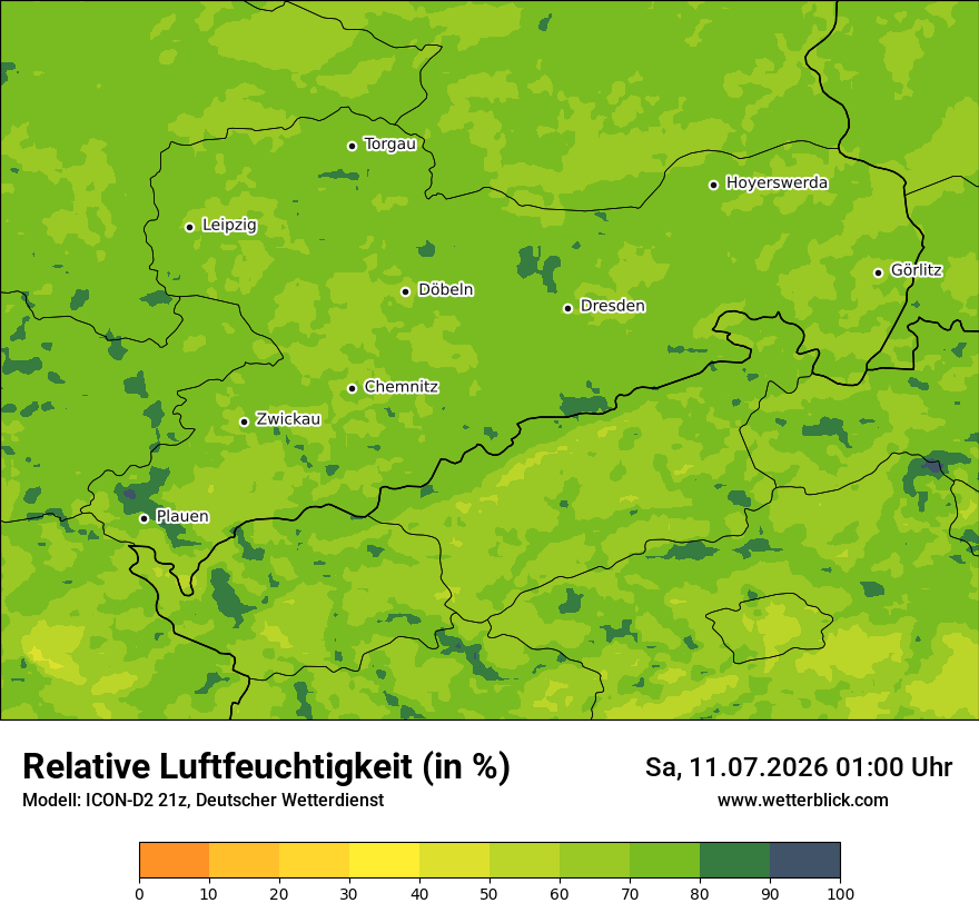 Modellkarte ICON-D2 – relhum – sn