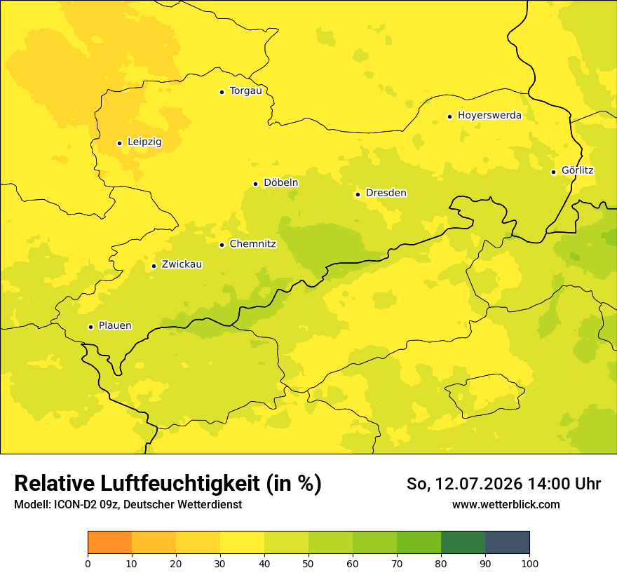 Modellkarte ICON-D2 – relhum – sn