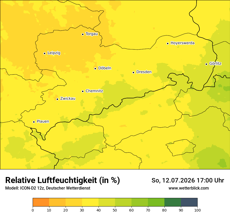 Modellkarte ICON-D2 – relhum – sn