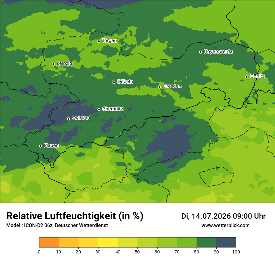 Modellkarte ICON-D2 – relhum – sn