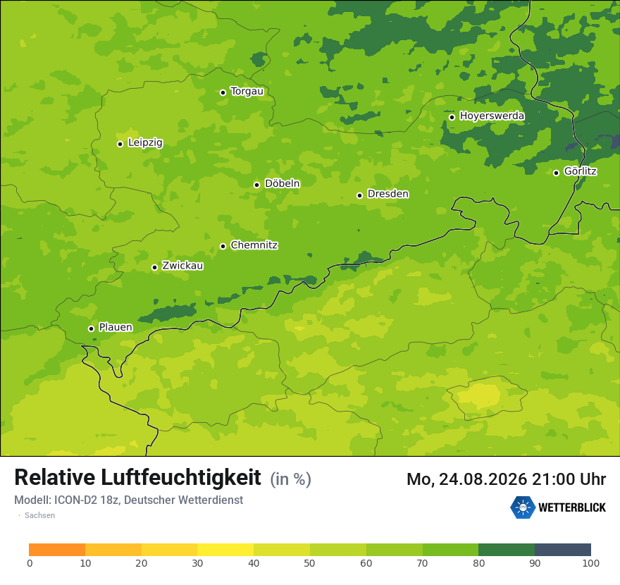 Modellkarte ICON-D2 – relhum – sn