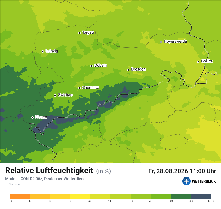 Modellkarte ICON-D2 – relhum – sn