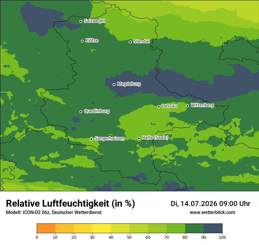 Modellkarte ICON-D2 – relhum – st