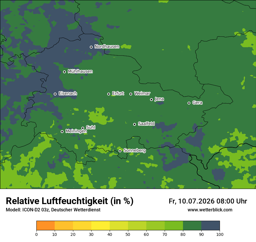 Modellkarte ICON-D2 – relhum – th