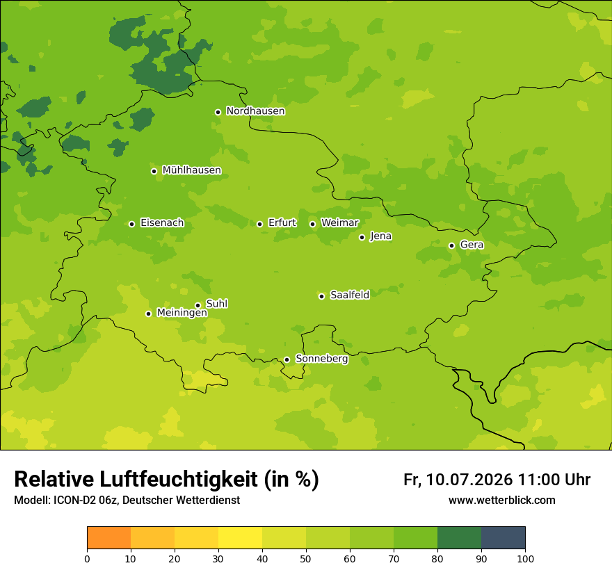 Modellkarte ICON-D2 – relhum – th