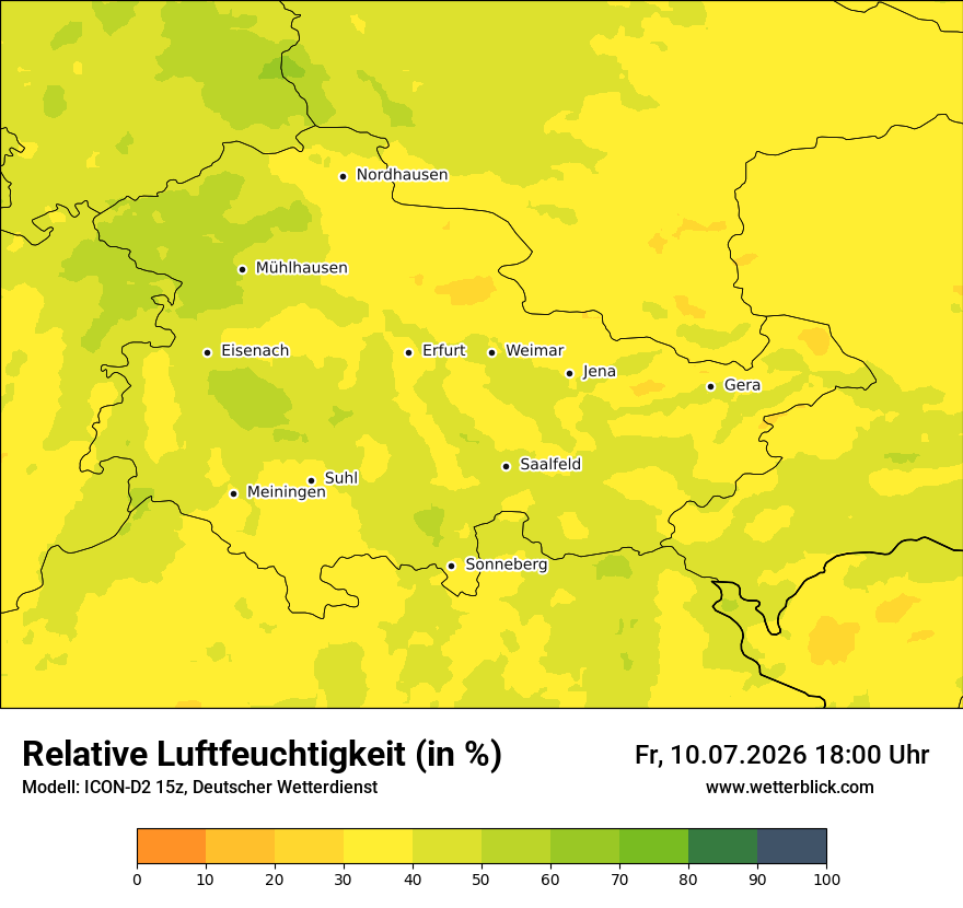 Modellkarte ICON-D2 – relhum – th