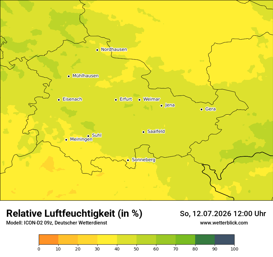 Modellkarte ICON-D2 – relhum – th