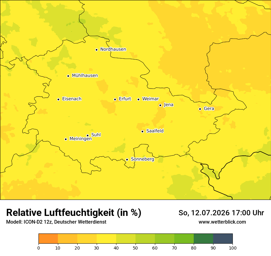 Modellkarte ICON-D2 – relhum – th