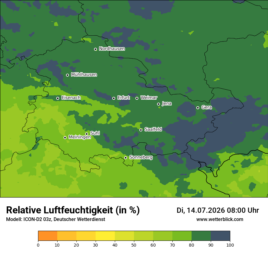 Modellkarte ICON-D2 – relhum – th