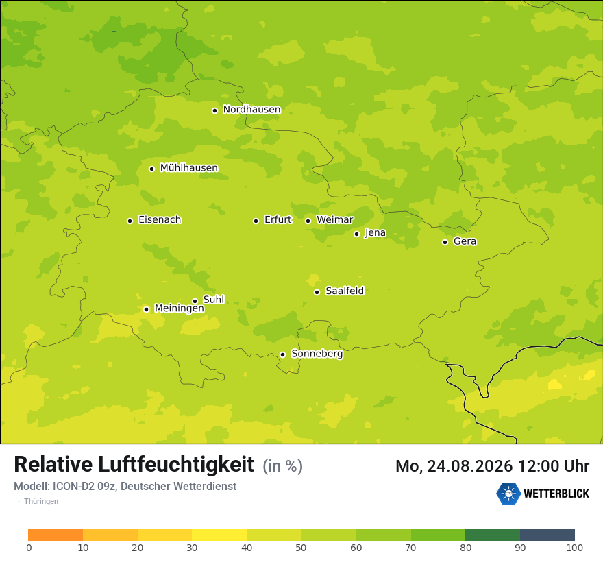Modellkarte ICON-D2 – relhum – th