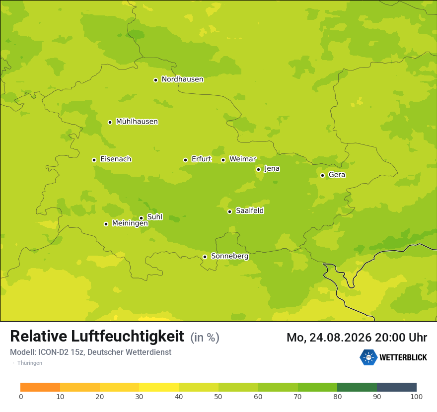 Modellkarte ICON-D2 – relhum – th