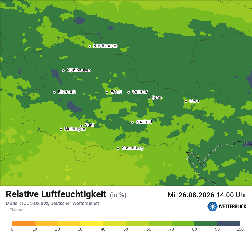 Modellkarte ICON-D2 – relhum – th