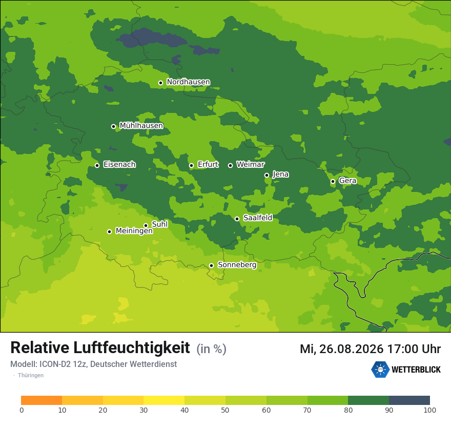 Modellkarte ICON-D2 – relhum – th