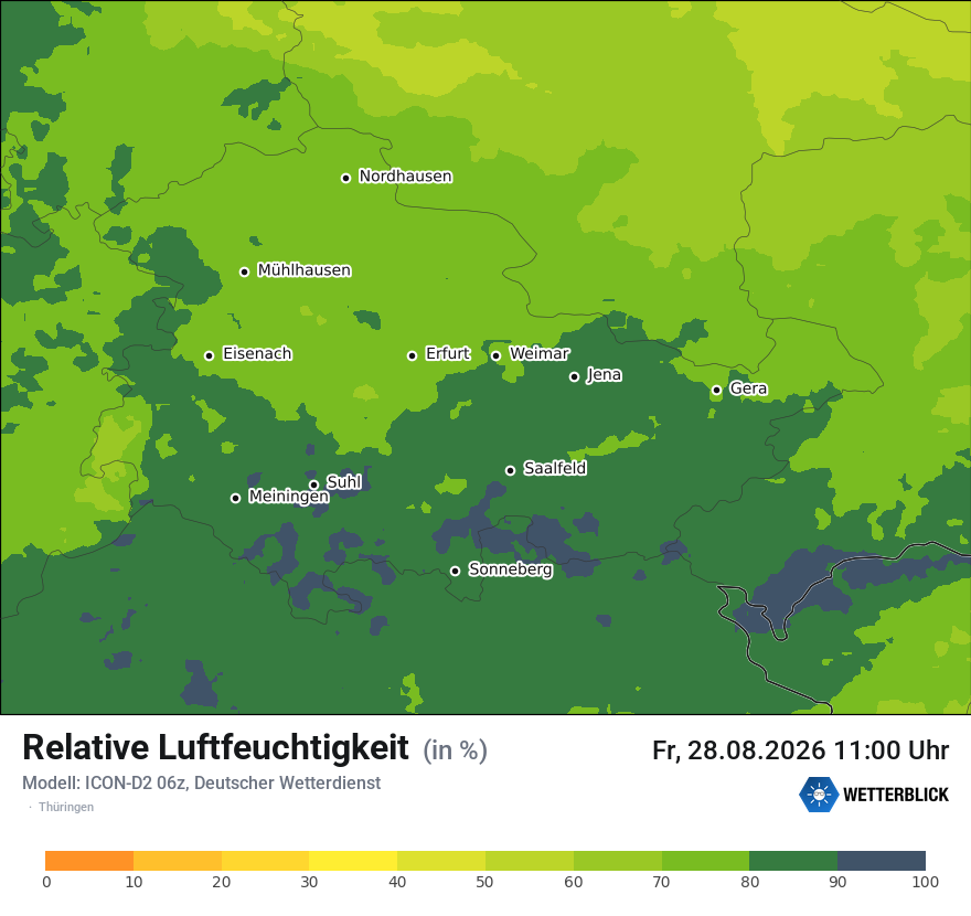 Modellkarte ICON-D2 – relhum – th