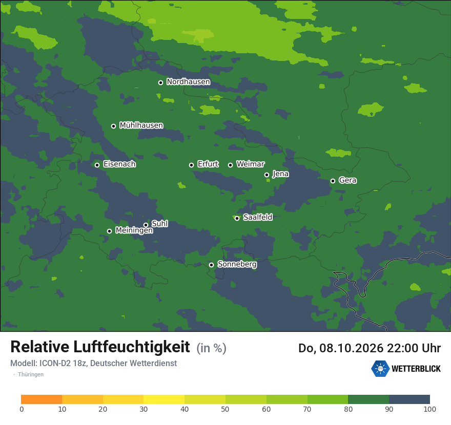 Modellkarte ICON-D2 – relhum – th