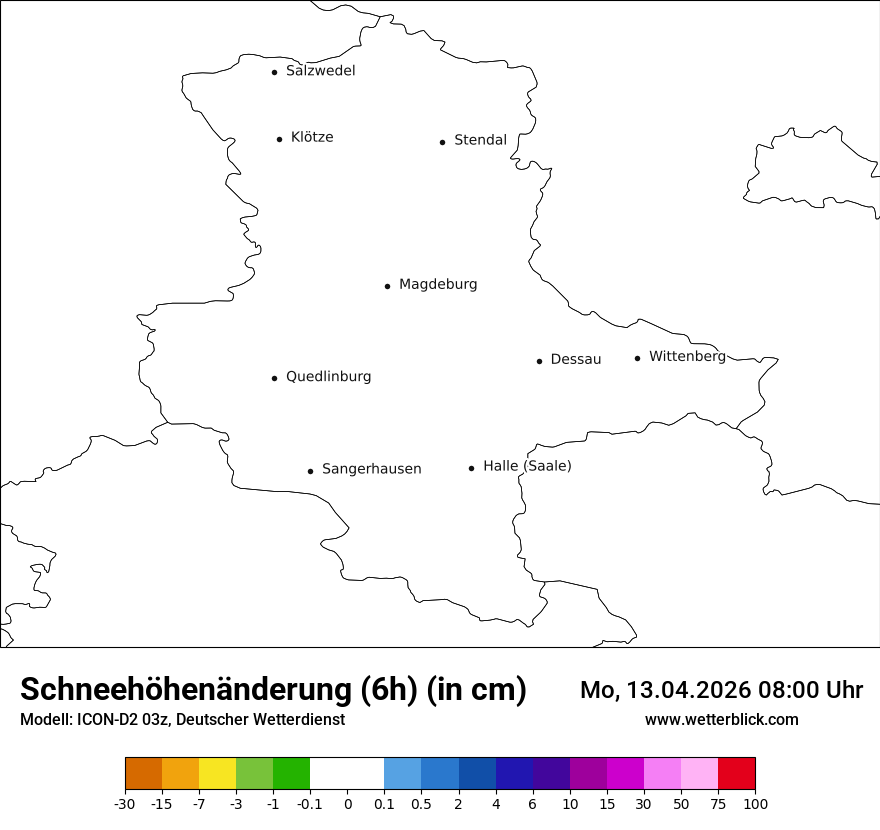 Modellkarte ICON-D2 – snow_diff – st
