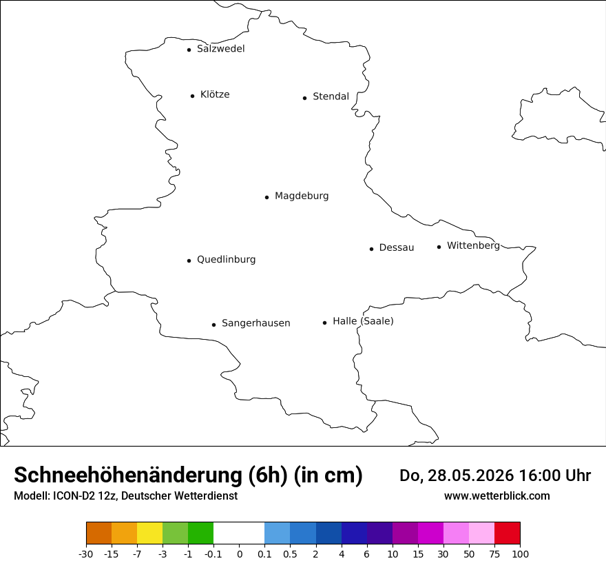 Modellkarte ICON-D2 – snow_diff – st