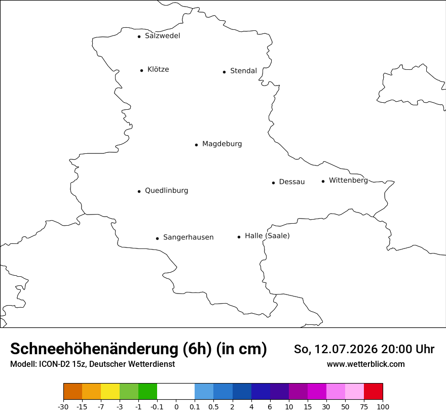 Modellkarte ICON-D2 – snow_diff – st