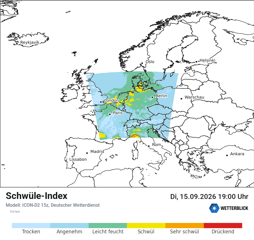 Modellkarte ICON-D2 – sui – europa