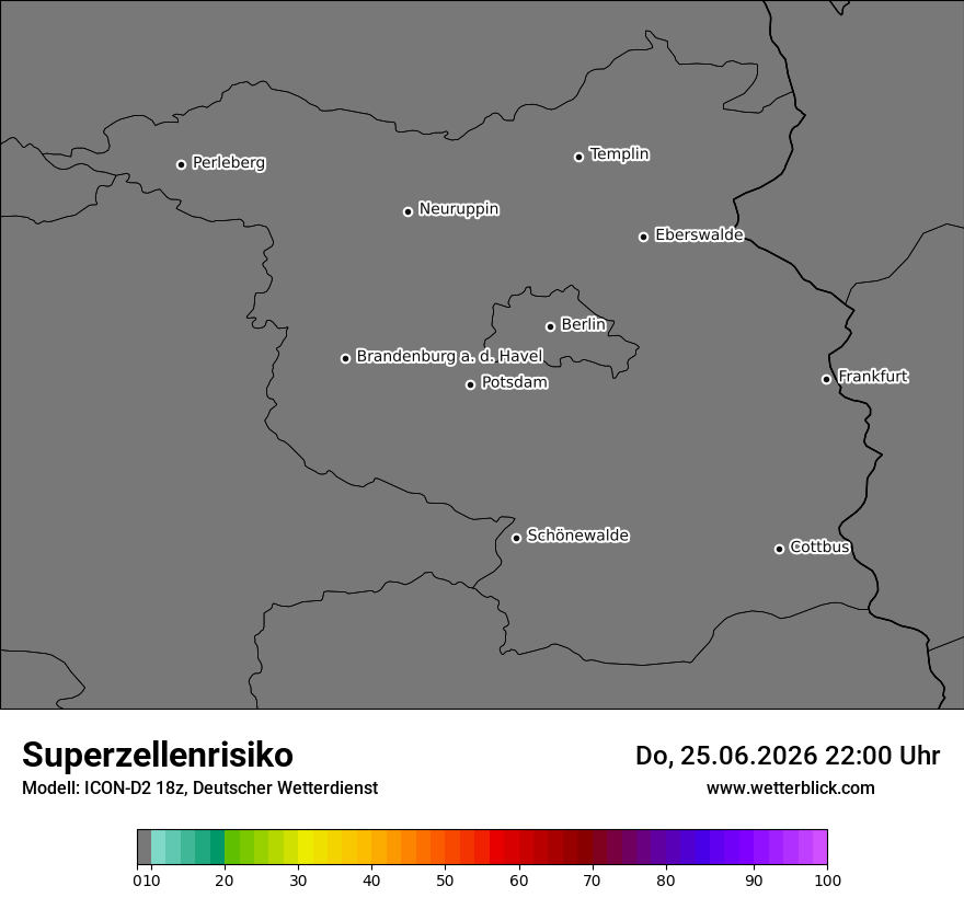 Modellkarte ICON-D2 – superzellenrisiko – bb