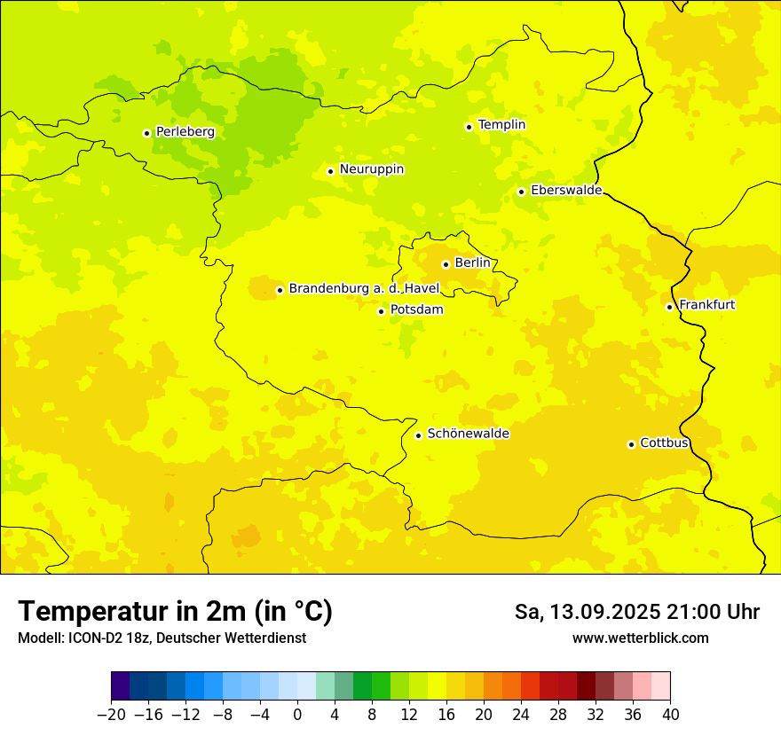 Modellkarten Temperatur