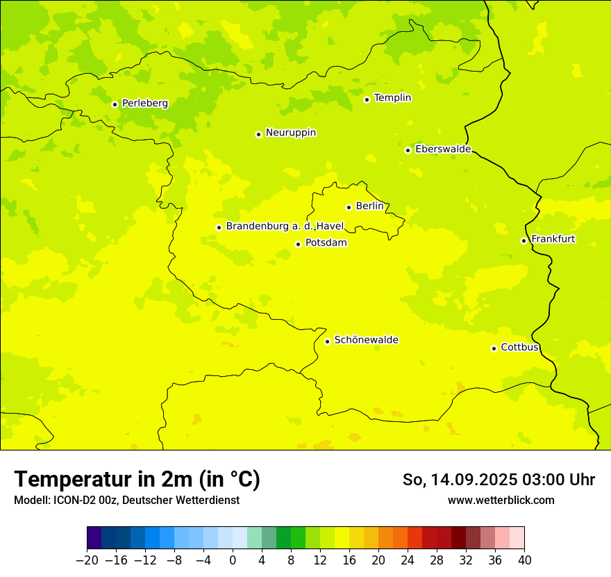Modellkarten Temperatur