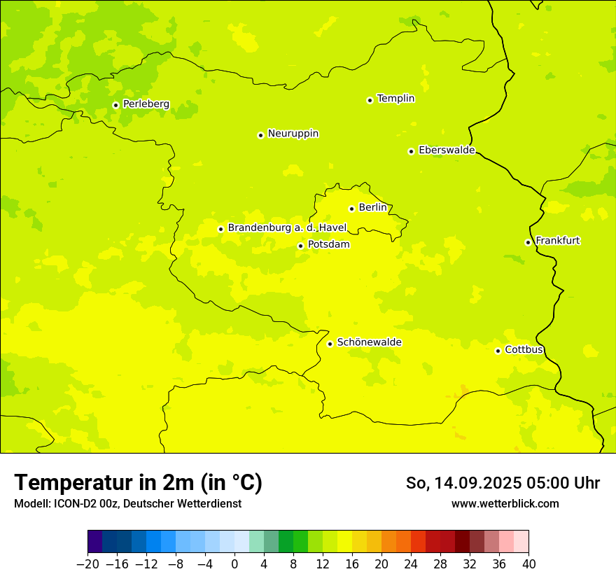 Modellkarten Temperatur