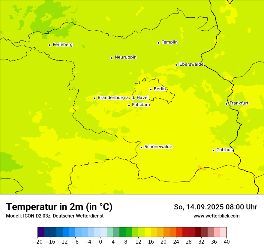 Modellkarten Temperatur