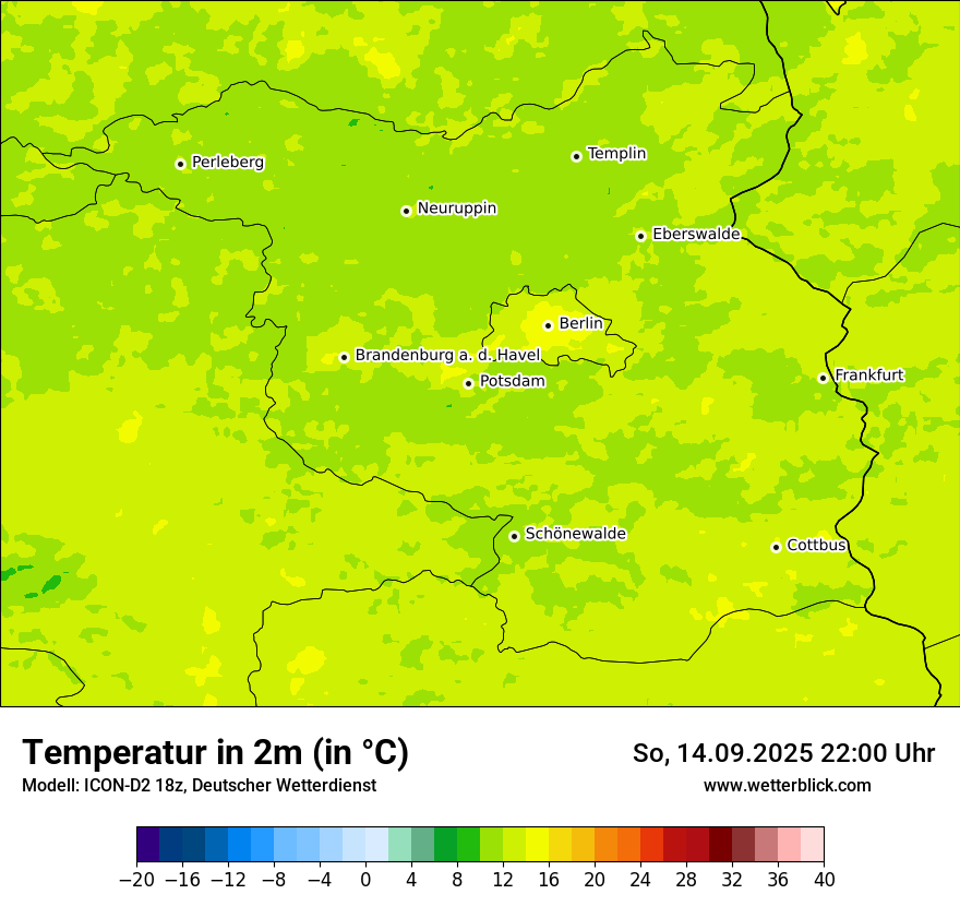 Modellkarten Temperatur