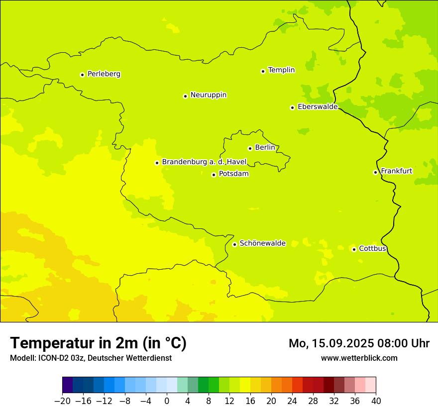 Modellkarten Temperatur