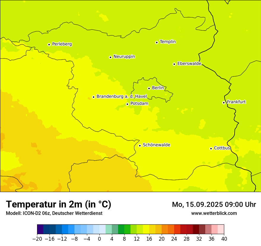 Modellkarten Temperatur